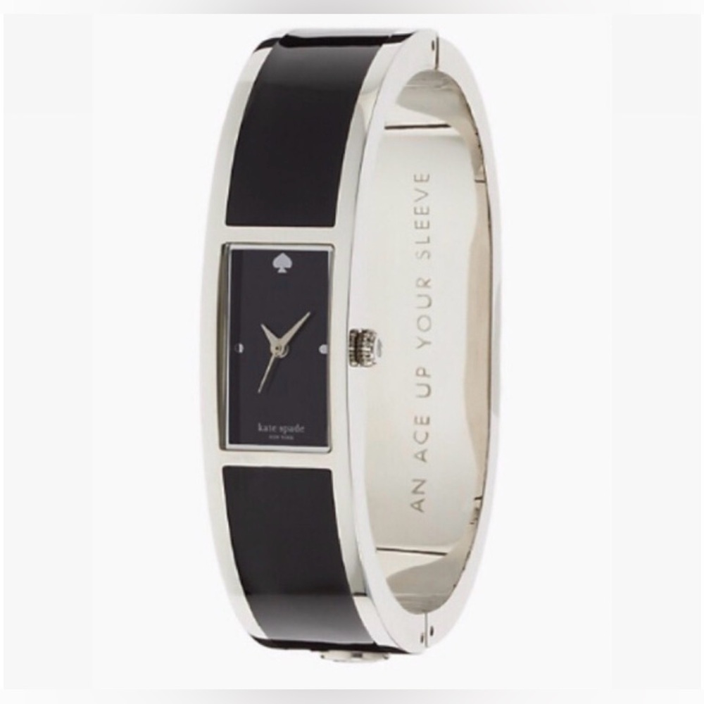 Kate Spade New York Carousel Black and Silver Bangle Watch